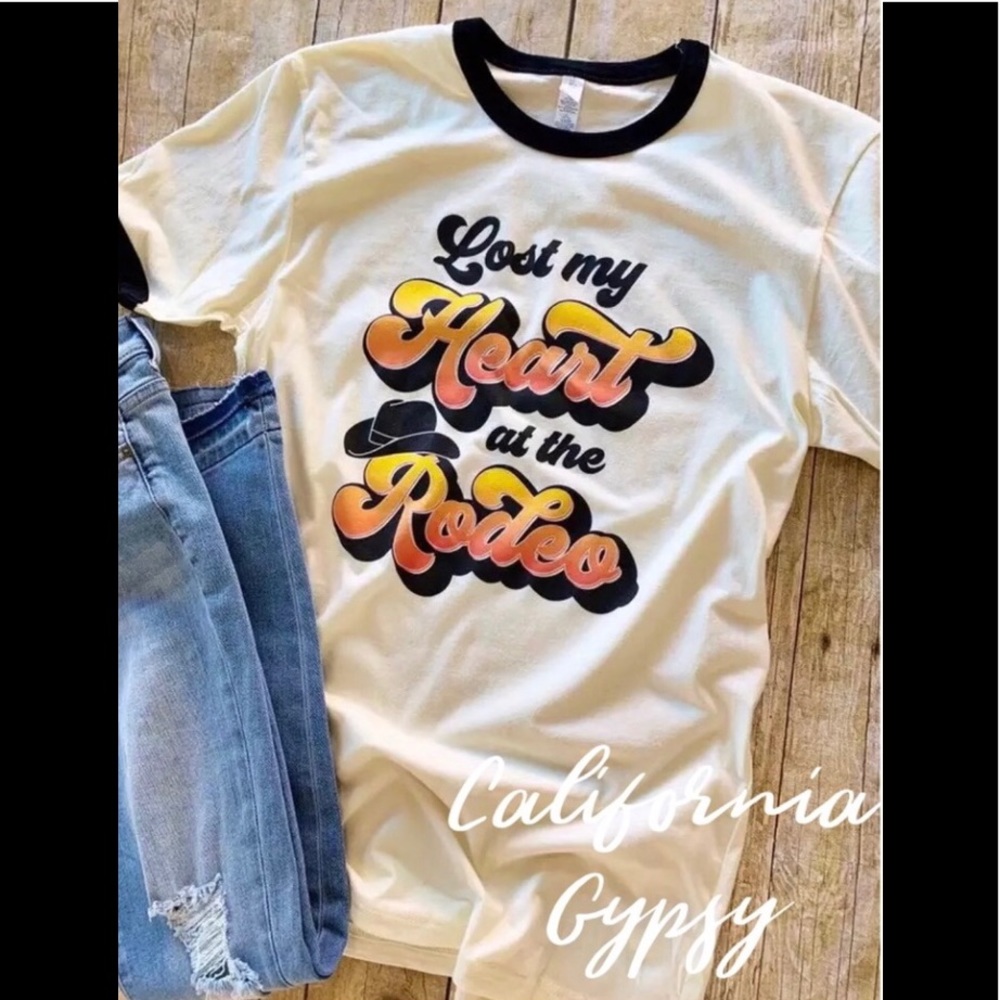 Western Retro Lost My Heart At The Rodeo T-shirt